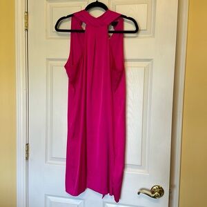 Express hot pink satin dress